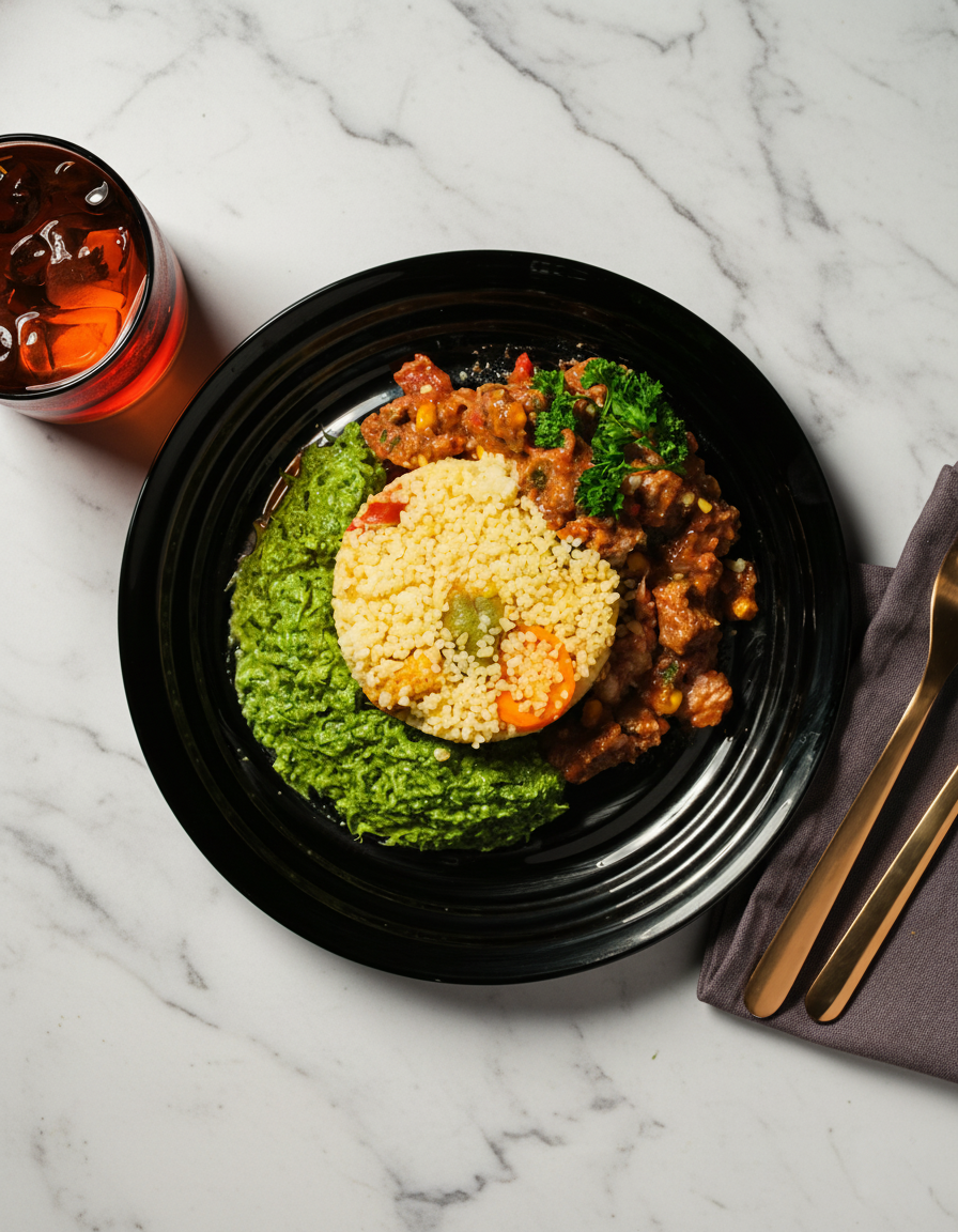 Naudanliha bulgurilla ja kasviksilla