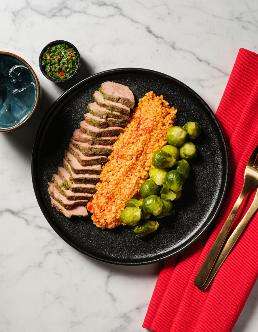 Sous Vide -naudanliha bulgurilla